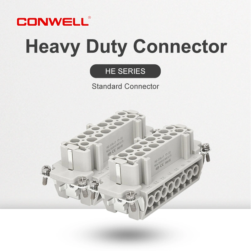 Hdc-He-032-F 32 Pins Industrial Multipole Modular Machine Heavy Duty Connector